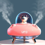 Humidificateur d’air bébé rechargeable design vaisseau - UFO / humidificateur d'air rose pour bébé