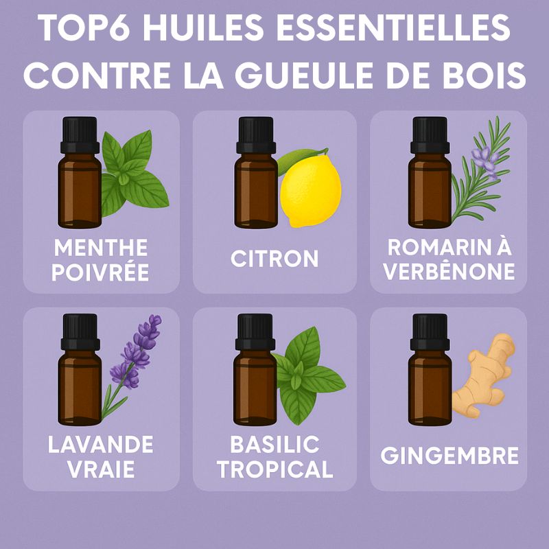 Quelles huiles essentielles contre la gueule de bois ?