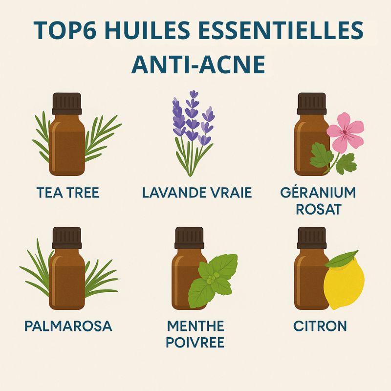 Rosacée, hormonale, kystique: quelle huiles essentielles anti-acnée ?