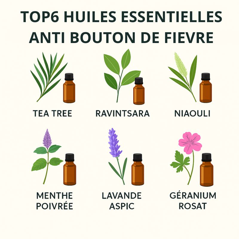 Quelle huiles essentielles pour les boutons de fièvre (herpès labial) ?
