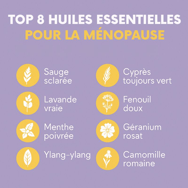 Quelles huiles essentielles pour soulager les effets de la ménopause naturellement ?