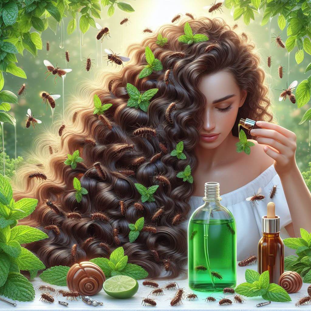 L'huile essentielle de menthe poivrée contre les poux pour les cheveux longs et bouclés ?