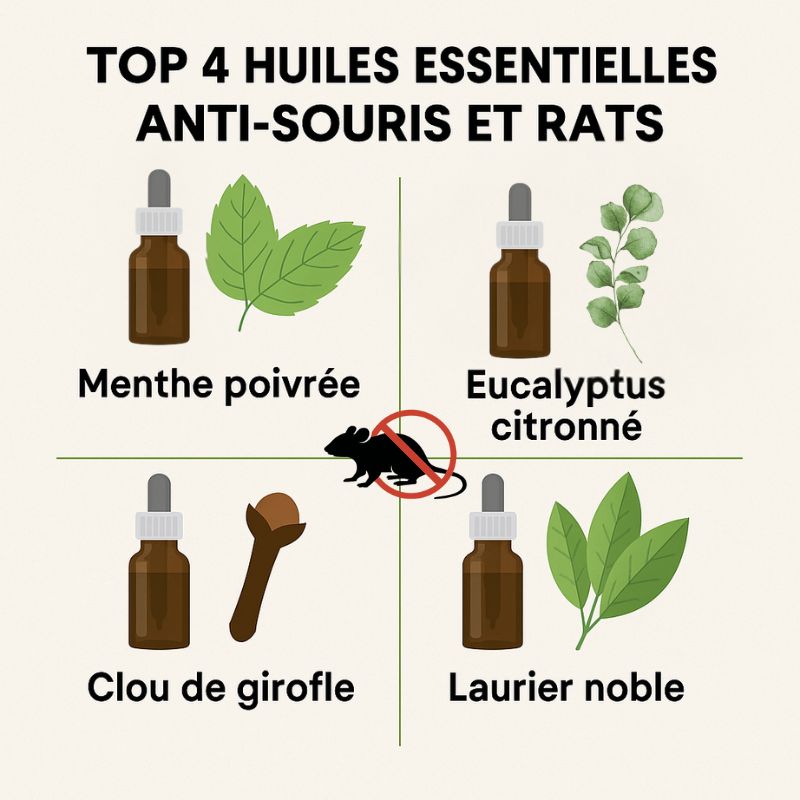 Quelles huiles essentielles comme répulsif contre les rats et les souris ?