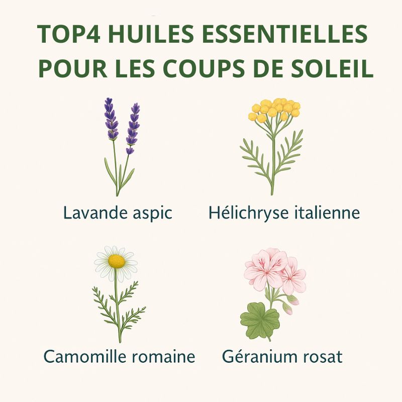 Quelles huiles essentielles après un coup de soleil ?