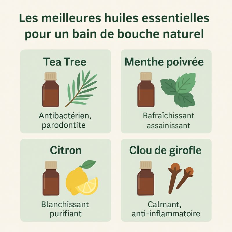 Quelles huiles essentielles utiliser pour un bain de bouche naturel ?
