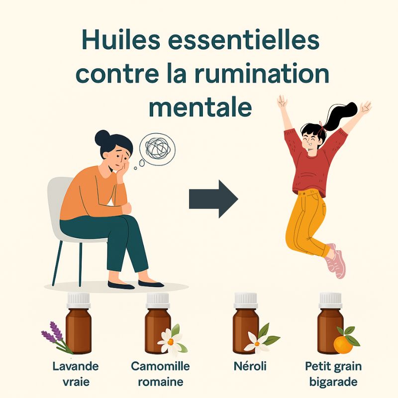 Les meilleures huiles essentielles contre la rumination mentale