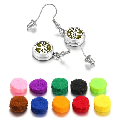 Boucles d’oreilles pendantes diffuseur huiles essentielles