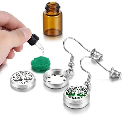 Boucles d’oreilles pendantes diffuseur huiles essentielles