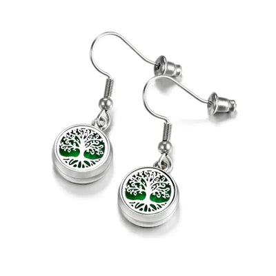 Boucles d’oreilles pendantes diffuseur huiles essentielles