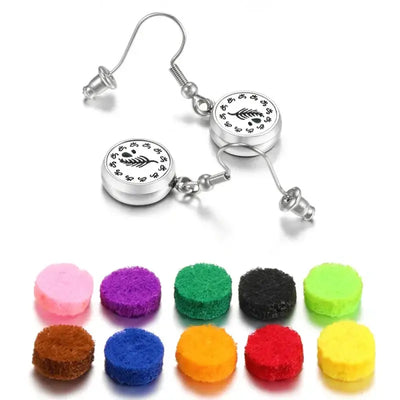 Boucles d’oreilles pendantes diffuseur huiles essentielles