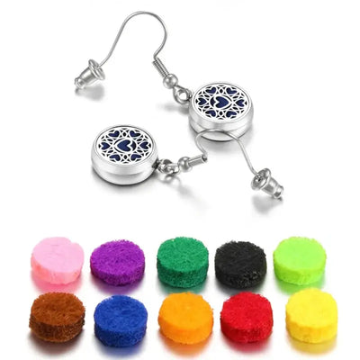 Boucles d’oreilles pendantes diffuseur huiles essentielles