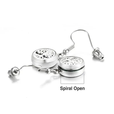 Boucles d’oreilles pendantes diffuseur huiles essentielles