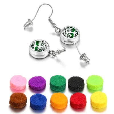 Boucles d’oreilles pendantes diffuseur huiles essentielles