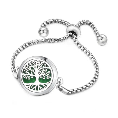 Bracelet diffuseur d’huiles essentielles ajustable - Arbre