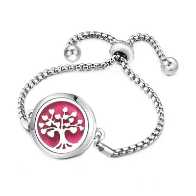Bracelet diffuseur d’huiles essentielles ajustable - Arbre