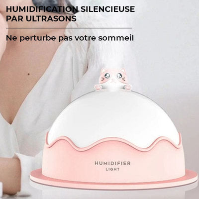Humidificateur d’air 2en1 lumière chaude - NUVEO