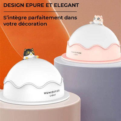 Humidificateur d’air 2en1 lumière chaude - NUVEO