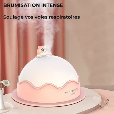 Humidificateur d’air 2en1 lumière chaude - NUVEO