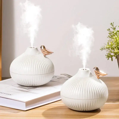 Humidificateur d’air 2en1 veilleuse chaude et diffuseur HE -