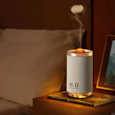 Humidificateur d’air 2en1 veilleuse chaude volcanique - RAKI