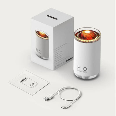 Humidificateur d’air 2en1 veilleuse chaude volcanique - RAKI