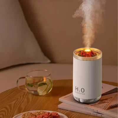 Humidificateur d’air 2en1 veilleuse chaude volcanique - RAKI