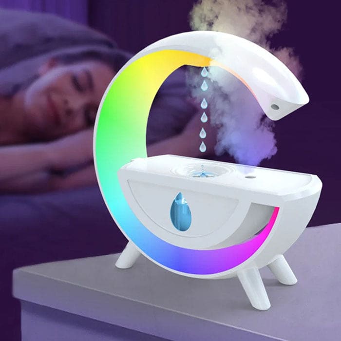 Humidificateur anti-gravité 3 en 1 avec aromathérapie, haut-parleur Bluetooth et éclairage pour