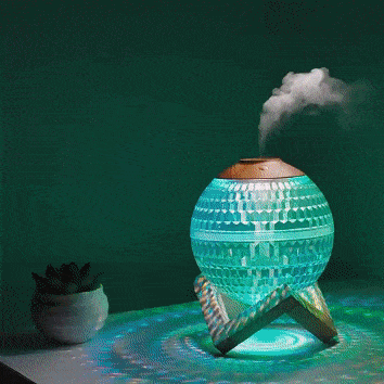 Lampe d'atmosphère LED style boule de cristal