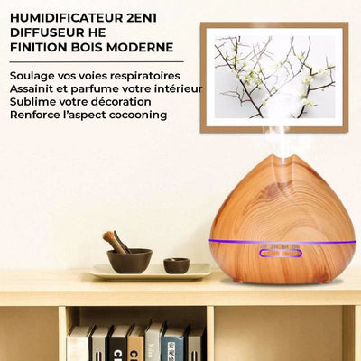 Humidificateur d’air finition bois - GRANY