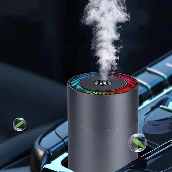 Humidificateur de voiture de Riloer, machine d'aromathérapie de voiture  d'USB de purification d'air d'aérosol (gris argenté)