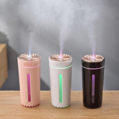 Mini humidificateur portable USB de voyage 300 ml sans filtre pour voiture, chambre à coucher, bureau, bébé personnel, avec veilleuse LED colorée, diffuseur d'huiles essentielles d'aromathérapie Mini humidificateur portable USB de voyage 300 ml sans filtre pour voiture, chambre à coucher, bureau, bébé personnel, avec veilleuse LED colorée, diffuseur d'huiles essentielles d'aromathérapie
