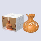 Humidificateur diffuseur HE design vase bois - SOLEA