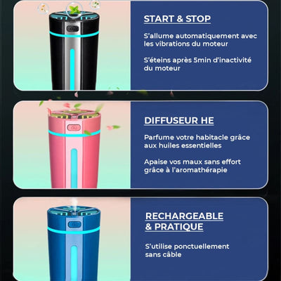 Humidificateur diffuseur voiture Start & Stop - YANO