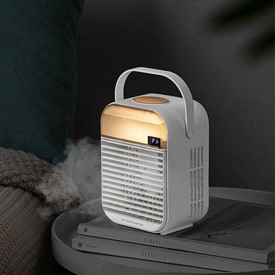 Climatiseur humidificateur d’air 3en1 - SATA / humidificateur d'air 3en1 avec ventilateur et lumière d'ambiance pour chambre