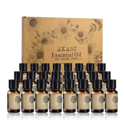 Coffret 24 huiles essentielles indispensables - Délice floral / Huiles essentielles d'arbre à thé / Coffret cadeau huiles essentielles