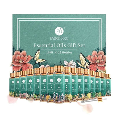 Coffret huiles essentielles - Nature divine x16 / Huiles essentielles anti-acariens / huile essentielle d'arbre à thé (tea tree) / aromathérapie