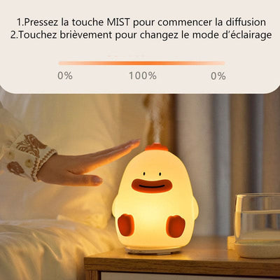 Humidificateur 3en1 veilleuse tactile bébé - DUCK / veilleuse tactile bébé lumière chaude / humidificateur d'air avec veilleuse douce