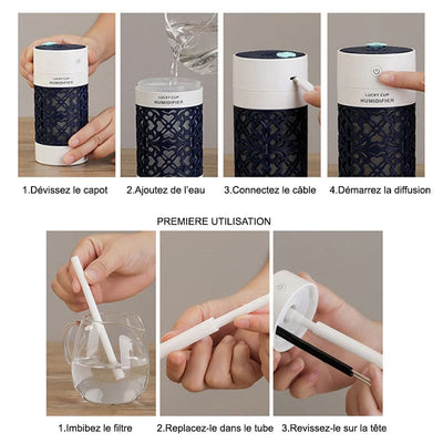 Humidificateur d’air 2en1 diffuseur pour chambre - YANA