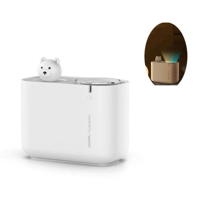 Humidificateur d’air 3L double pulvérisation rétroéclairée / humidificateur avec veilleuse pour bébé