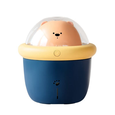 Humidificateur d’air bébé ourson avec veilleuse - BODI / humidificateur d'air bleu pour chambre garçon