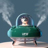 Humidificateur d’air bébé rechargeable design vaisseau - UFO / humidificateur d'air vert pour bébé