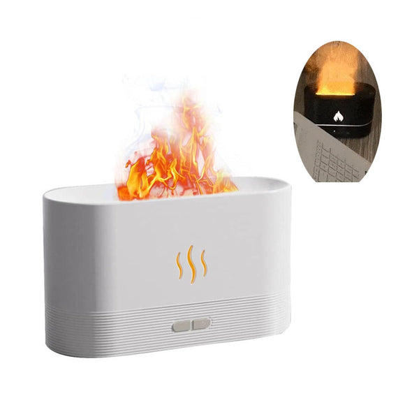Air Flame Aroma Volcan Fire Diffuseur pour humidificateur d'huile  essentielle 7 Couleur Pluie Cloud Night Light Aromathérapie Ultrasons Cool  Mist Diffuseur pour la maison