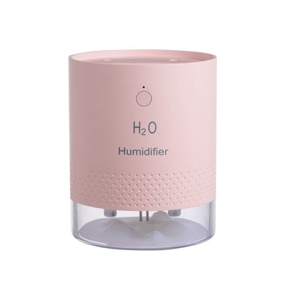 Humidificateur d’air silencieux et rechargeable à double pulvérisation / Humidificateur d'air rose 2en1