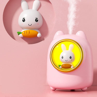 Humidificateur d’air veilleuse bébé pour chambre et bureau / humidificateur d'air rose design lapin