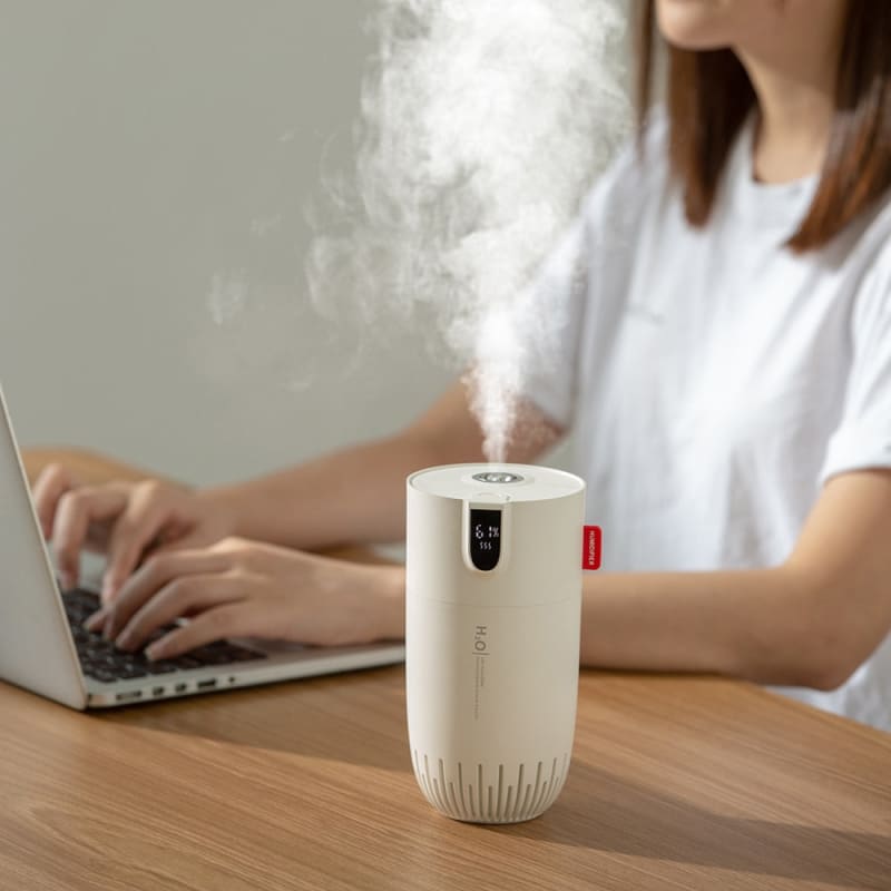 Humidificateur D'air Sans Fil Portable - 450 Ml, Batterie 3000 MAh, Brume Multidirectionnelle, Design Rotatif - 5