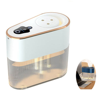 Humidificateur ultrasonique avec écran LCD et triple buse / humidificateur d'air pour chambre ou bureau