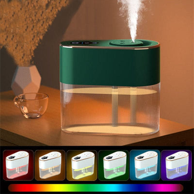 Humidificateur ultrasonique avec écran LCD et triple buse / humidificateur veilleuse bébé intégrée