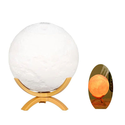 Humidificateur veilleuse 2en1 à triple buse -  MOON / humidificateur d'air silencieux