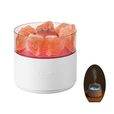 Purificateur humidificateur d’air pierre de sel - LESLY / humidificateur d'air et lampe pierre de sel rose