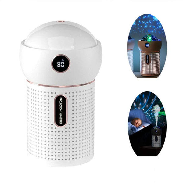 Veilleuse avec projecteur d'étoiles rotatif avec haut-parleur Bluetooth •  Veilleuse